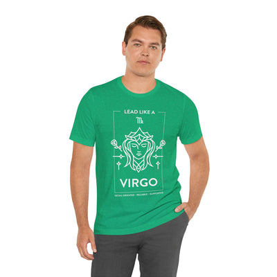 Lead Like a Virgo #1 - White on Heather Colors