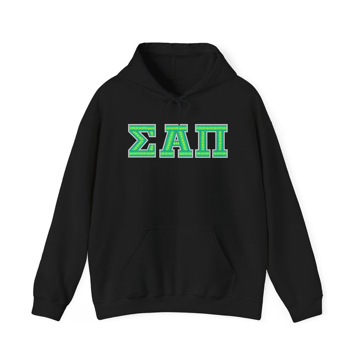 Sigma Alpha Pi Heavy Hooded Sweatshirt - Green &