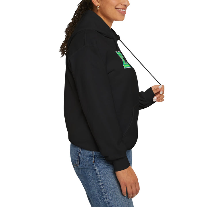 Sigma Alpha Pi Heavy Hooded Sweatshirt - Green &