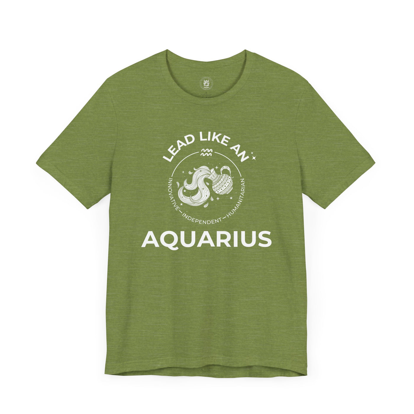 LEAD LIKE an Aquarius #2 - White on Heather Colors