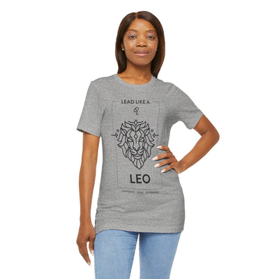 Lead Like a Leo #1 - Black on Heather Colors