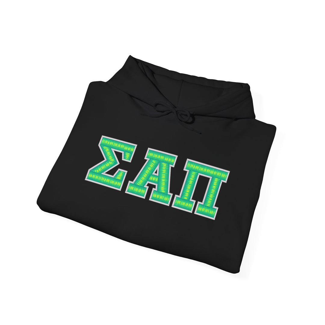 Sigma Alpha Pi Heavy Hooded Sweatshirt - Green &