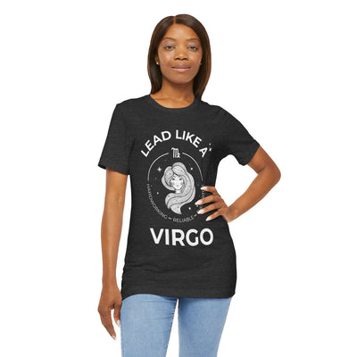 Lead Like a Virgo #2 - White on Heather Colors