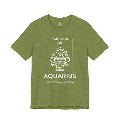 LEAD LIKE an Aquarius #1 - White on Heather Colors