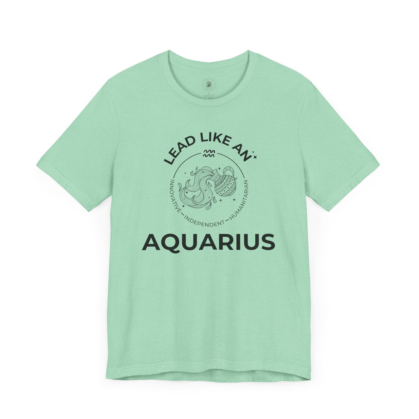 Lead Like an Aquarius #2 - Black on Heather Colors