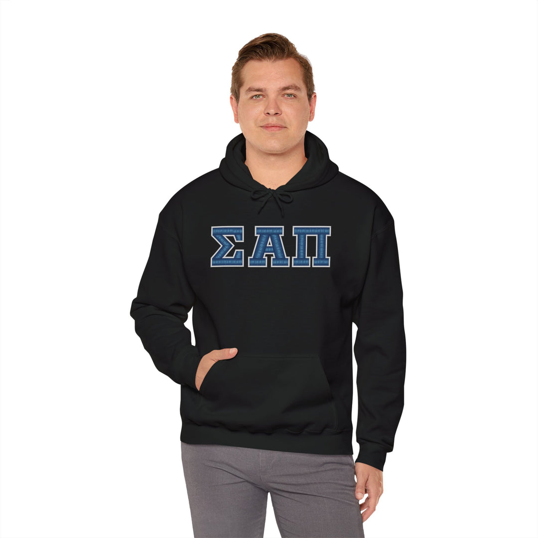 Sigma Alpha Pi Heavy Hooded Sweatshirt - Blue &
