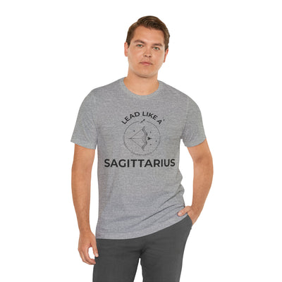 Lead Like a Sagittarius #2 - Black on Heather Colors