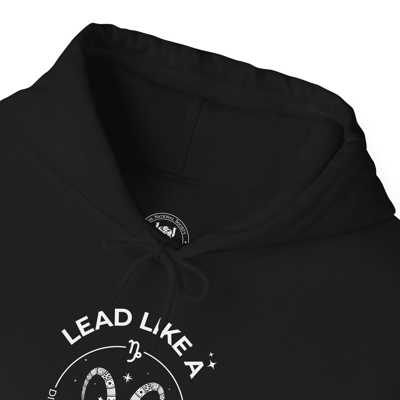 LEAD LIKE A Capricorn #2 - Heavy Hooded Sweatshirt - White/Black