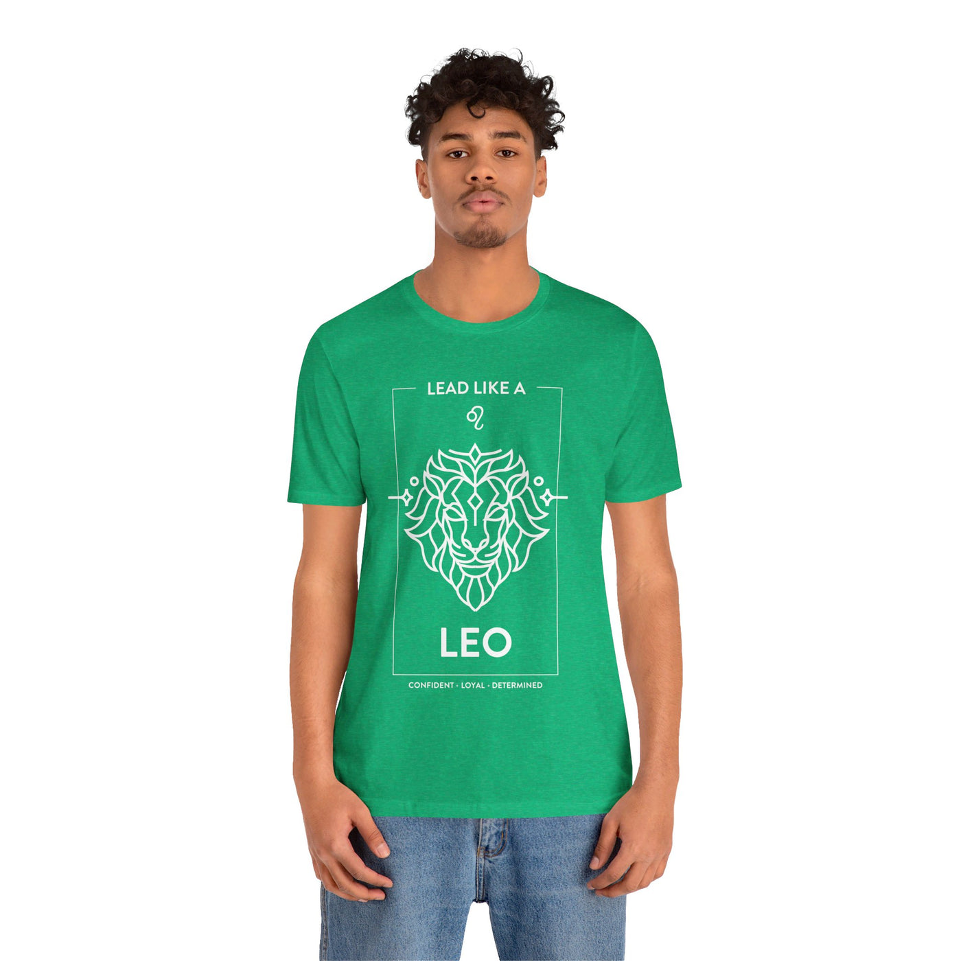 Lead Like a Leo #1 - White on Heather Colors