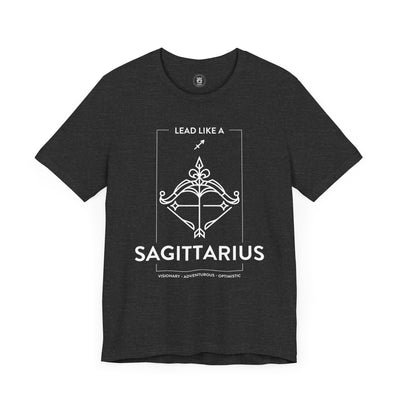 Lead Like a Sagittarius #1 - White on Heather Colors