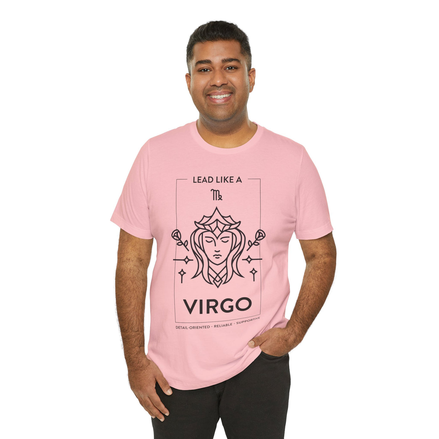 Lead Like a Virgo #1 - Black on Heather Colors