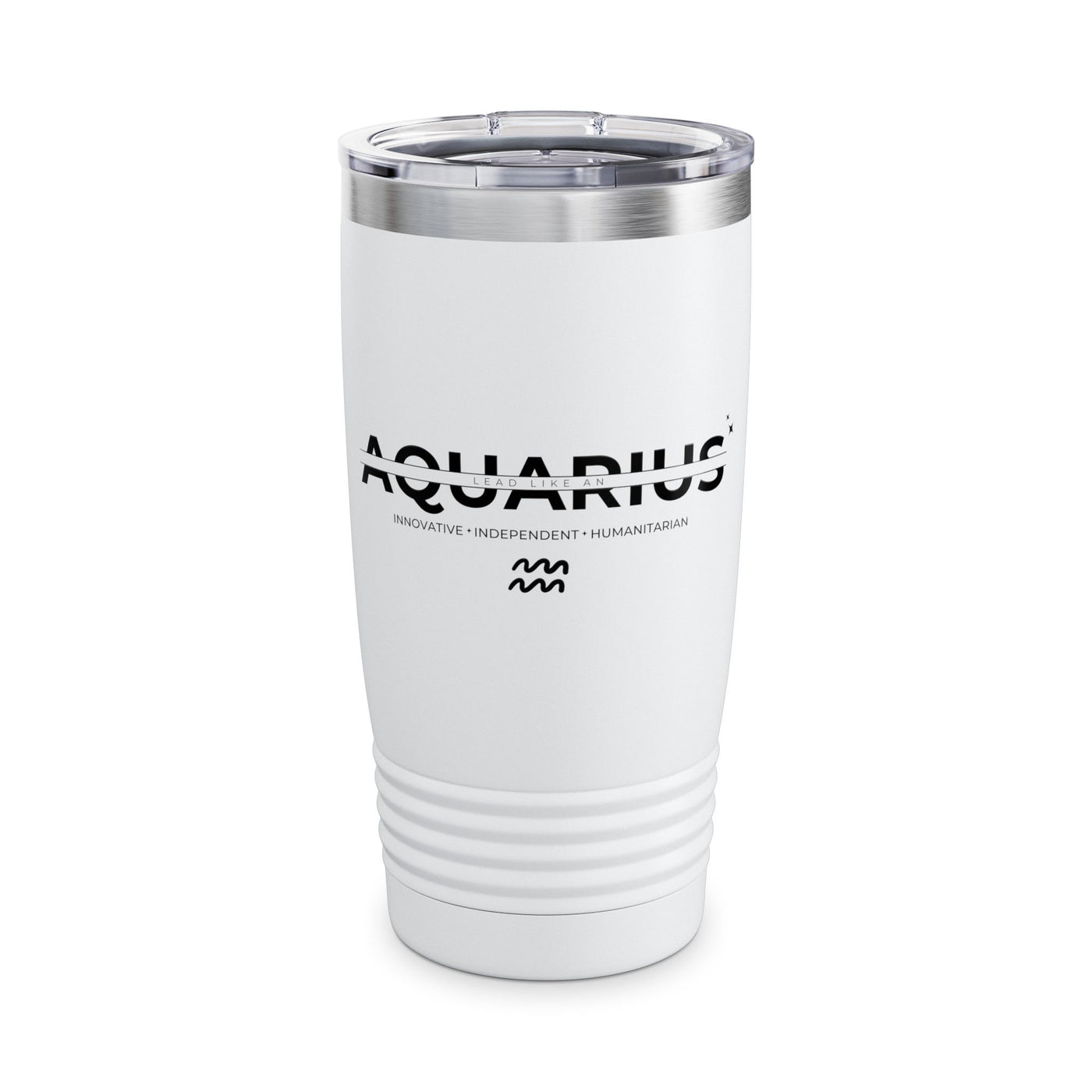 LEAD LIKE an Aquarius #3 - White Ringneck Tumbler, 20oz