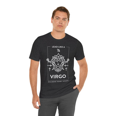 Lead Like a Virgo #1 - White on Heather Colors