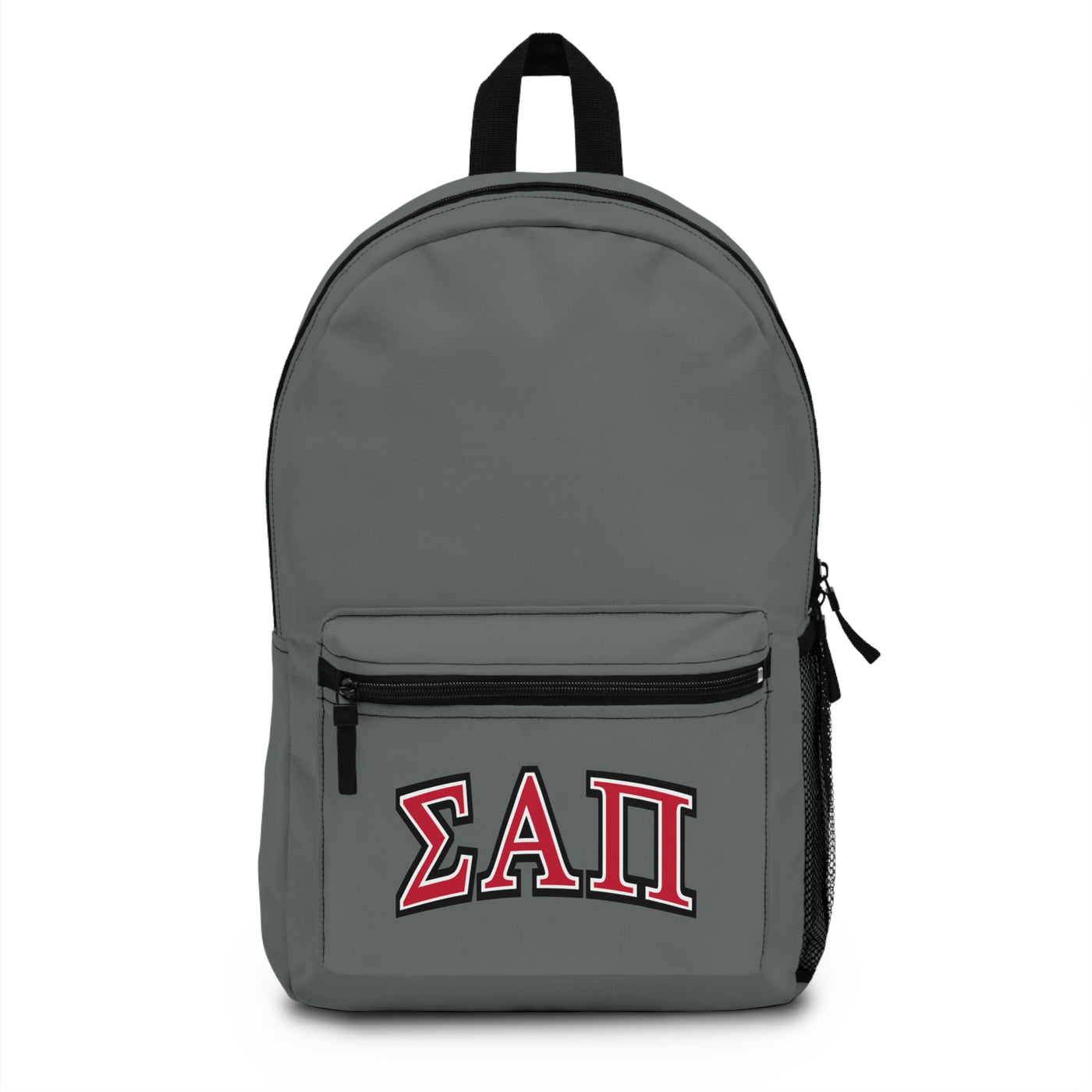 Sigma Alpha Pi Backpack - Red on Grey