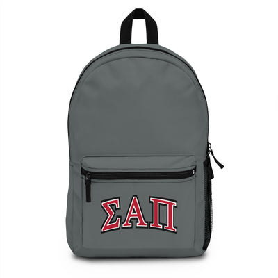 Sigma Alpha Pi Backpack - Red on Grey