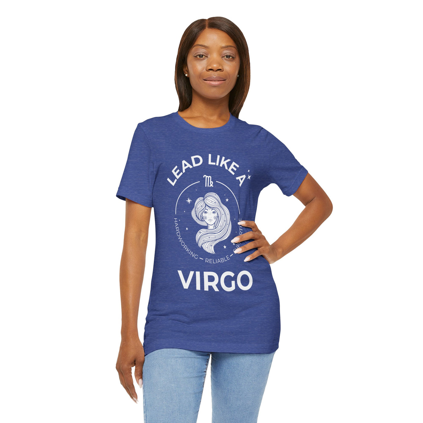 Lead Like a Virgo #2 - White on Heather Colors