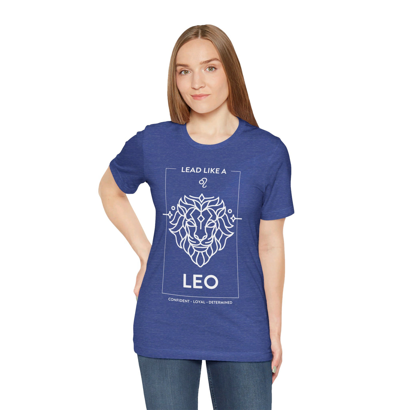 Lead Like a Leo #1 - White on Heather Colors