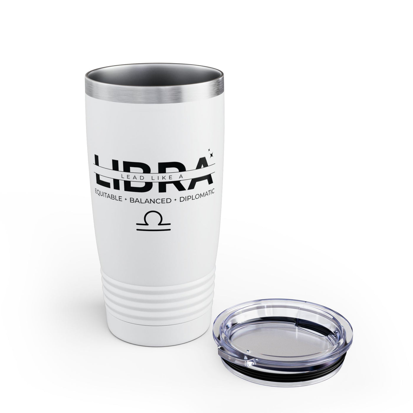 Lead Like a Libra #3 - White Ringneck Tumbler, 20oz