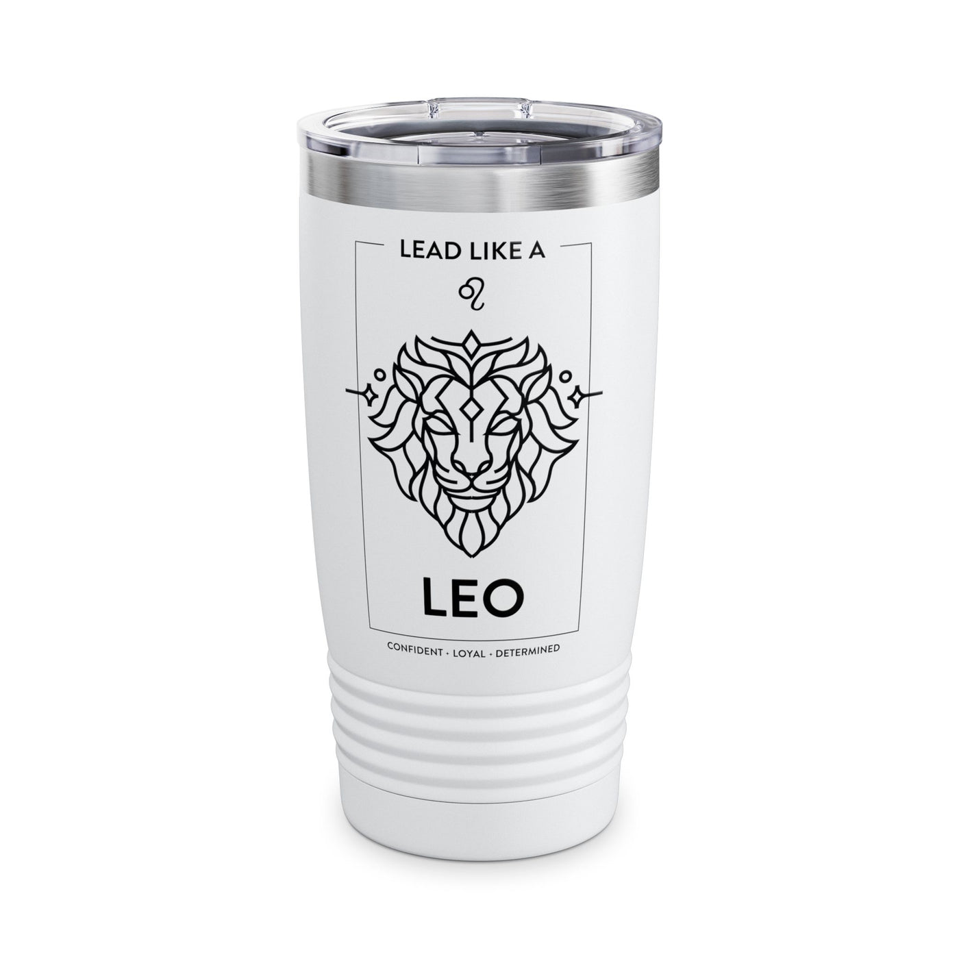 Lead Like a Leo #1 - White Ringneck Tumbler, 20oz