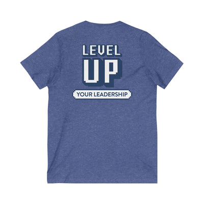 Level Up Your Leadership - Unisex V-Neck Tee