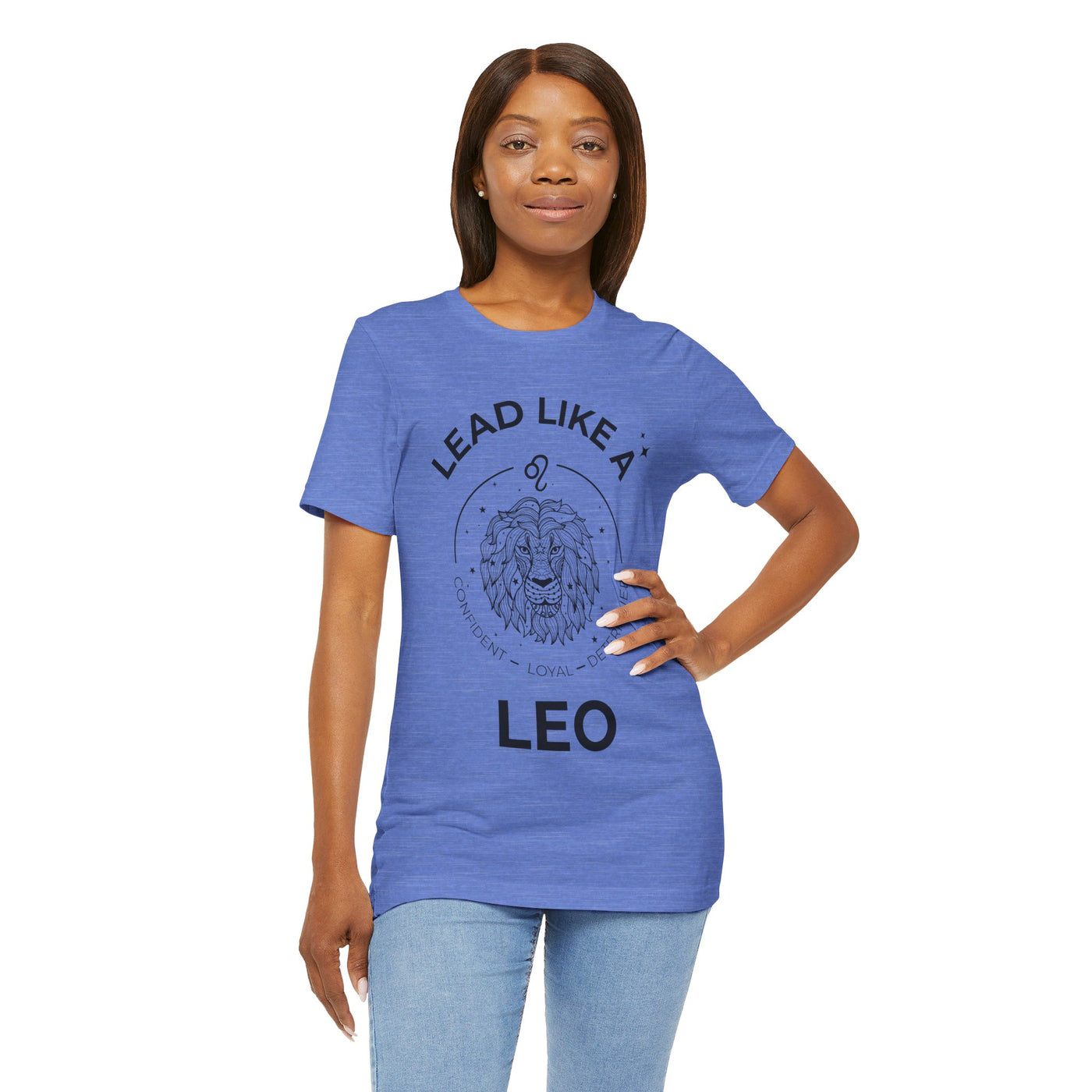 Lead Like a Leo #2 - Black on Heather Colors