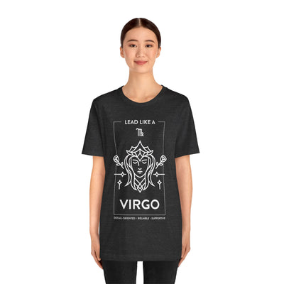 Lead Like a Virgo #1 - White on Heather Colors