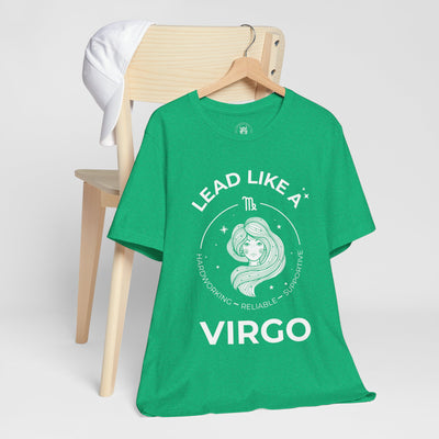 Lead Like a Virgo #2 - White on Heather Colors