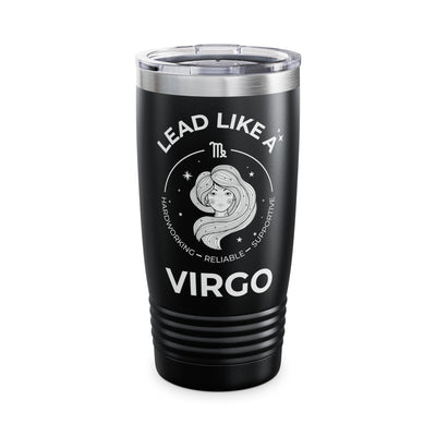 Lead Like a Virgo #2 - Black Ringneck Tumbler, 20oz