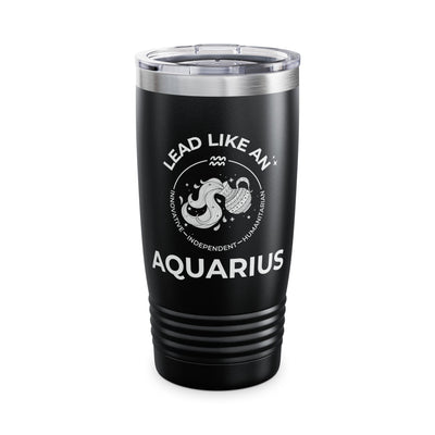 LEAD LIKE an Aquarius #2 - Black Ringneck Tumbler, 20oz