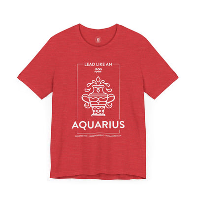 LEAD LIKE an Aquarius #1 - White on Heather Colors