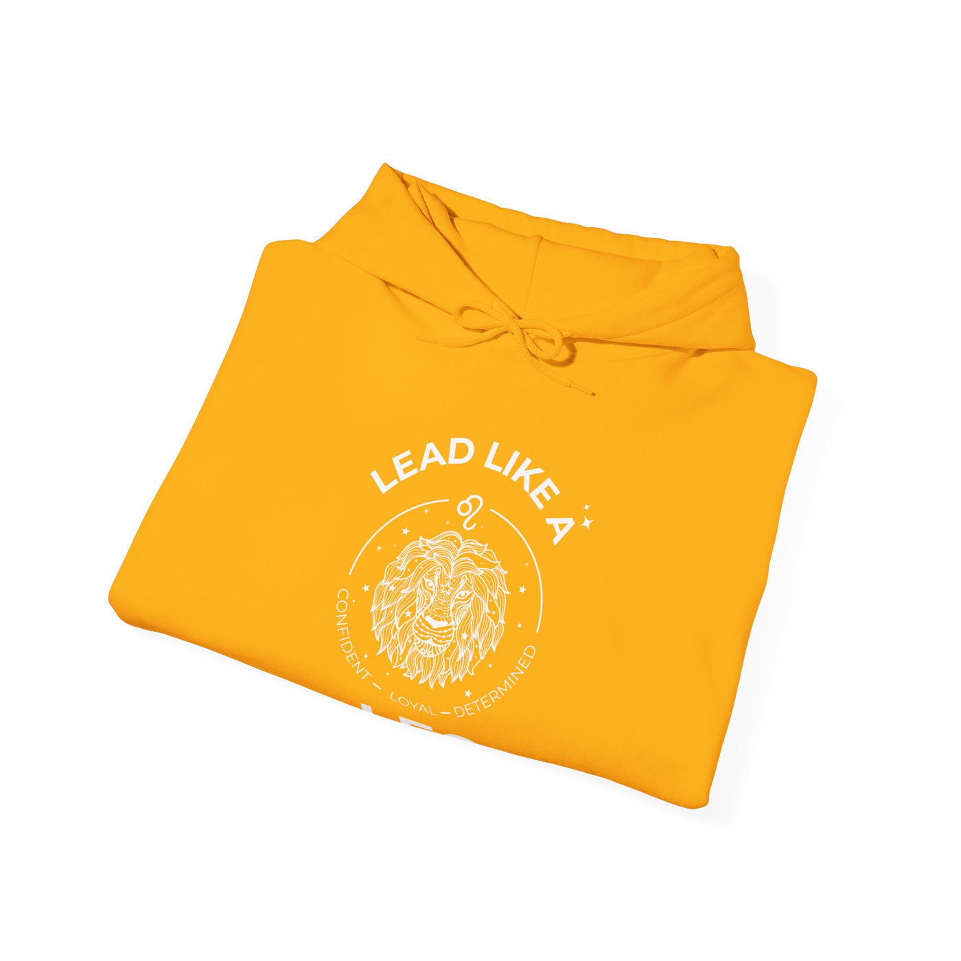 LEAD LIKE a Leo #2 - Heavy Hooded Sweatshirt - White/Black