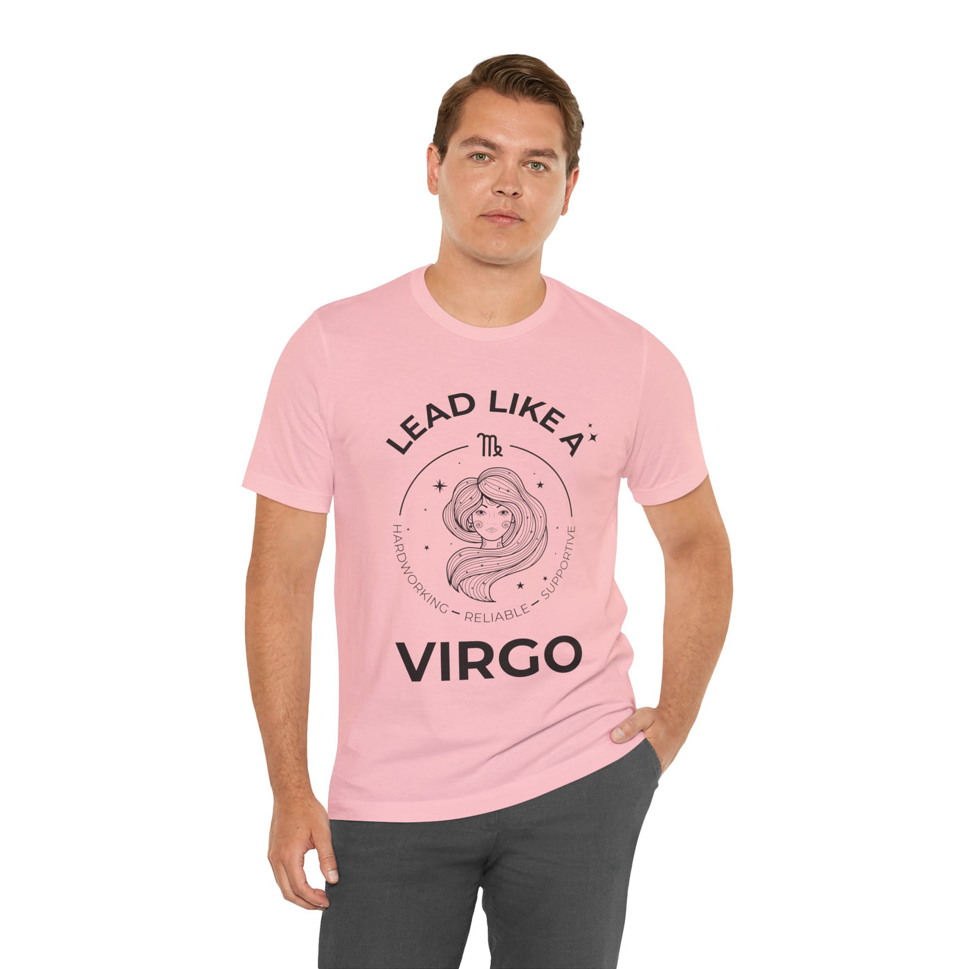 Lead Like a Virgo #2 - Black on Heather Colors