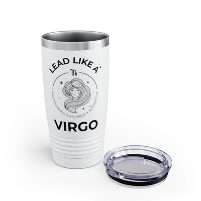 Lead Like a Virgo #2 - White Ringneck Tumbler, 20oz