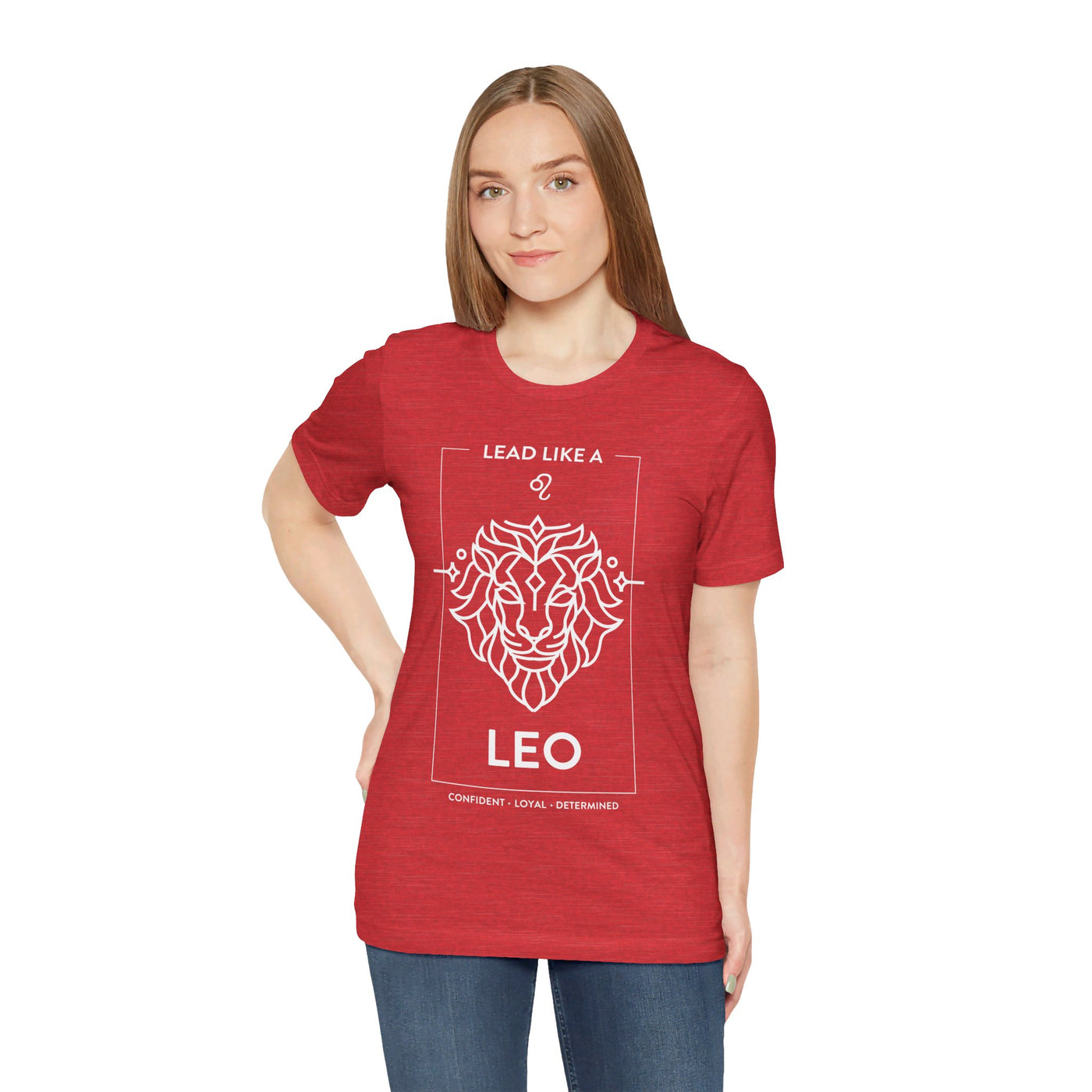 Lead Like a Leo #1 - White on Heather Colors