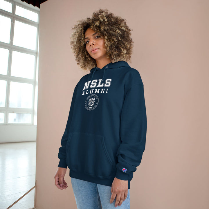 NSLS Champion Alumni Logo Stack Hoodie - Black/Navy