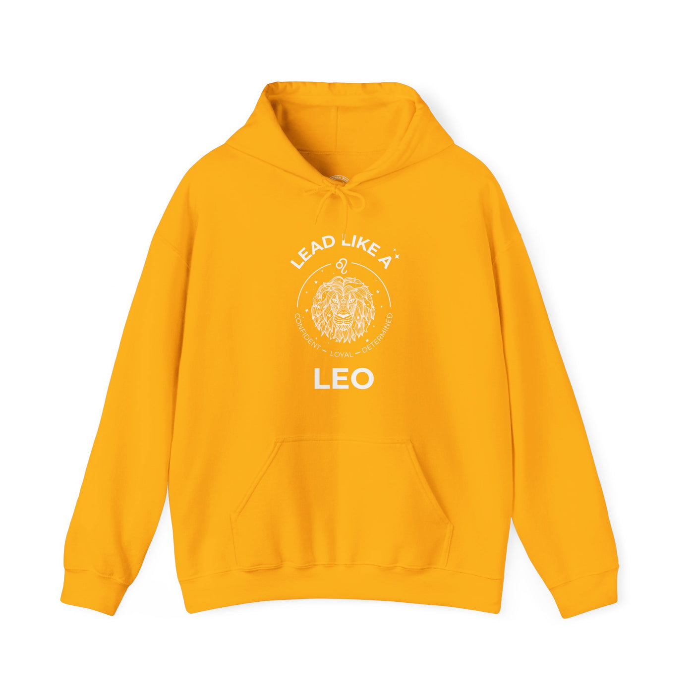 LEAD LIKE a Leo #2 - Heavy Hooded Sweatshirt - White/Black