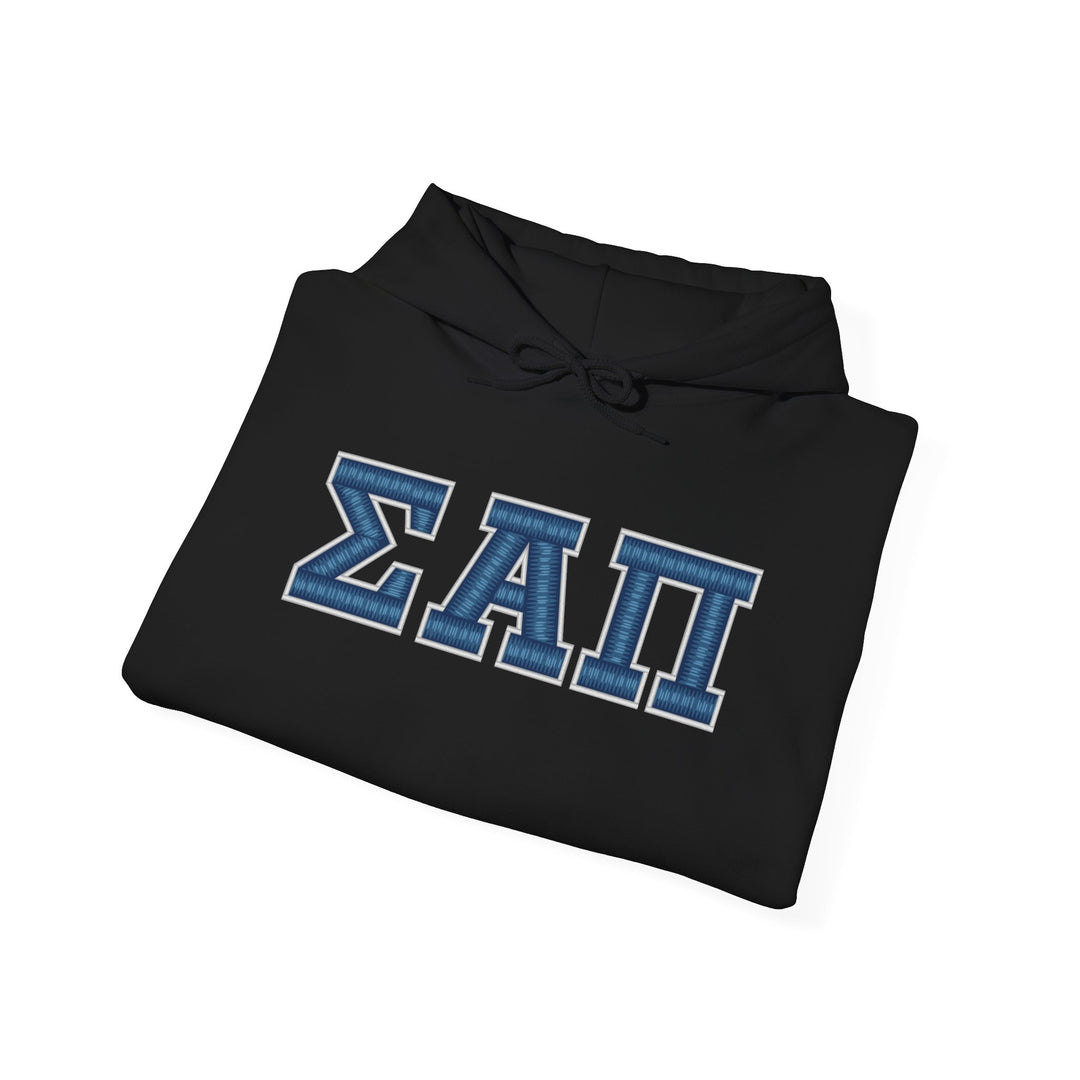 Sigma Alpha Pi Heavy Hooded Sweatshirt - Blue &