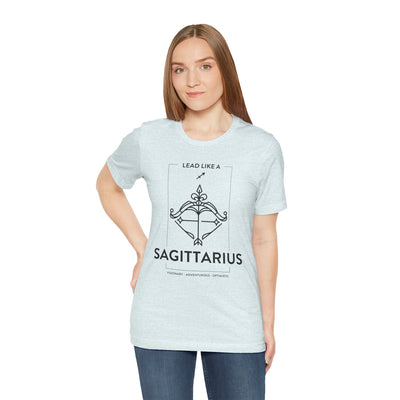 Lead Like a Sagittarius #1 - Black on Heather Colors