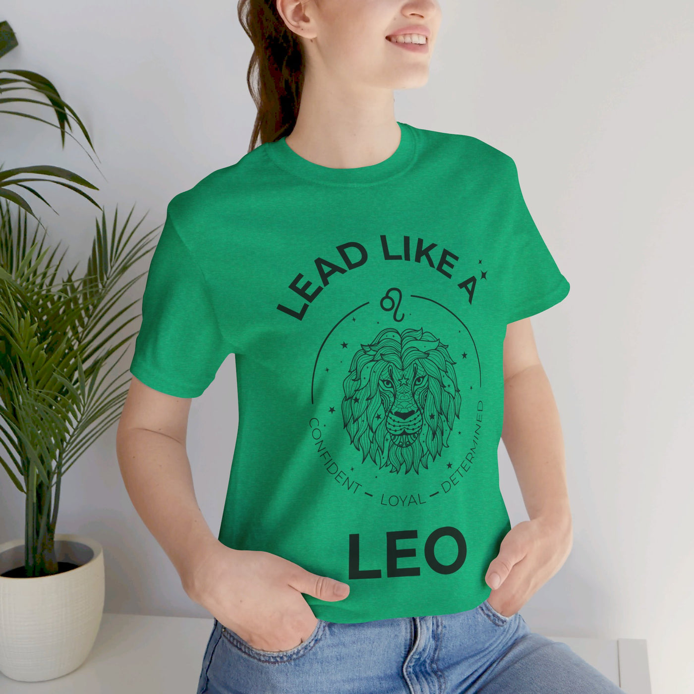 Lead Like a Leo #2 - Black on Heather Colors