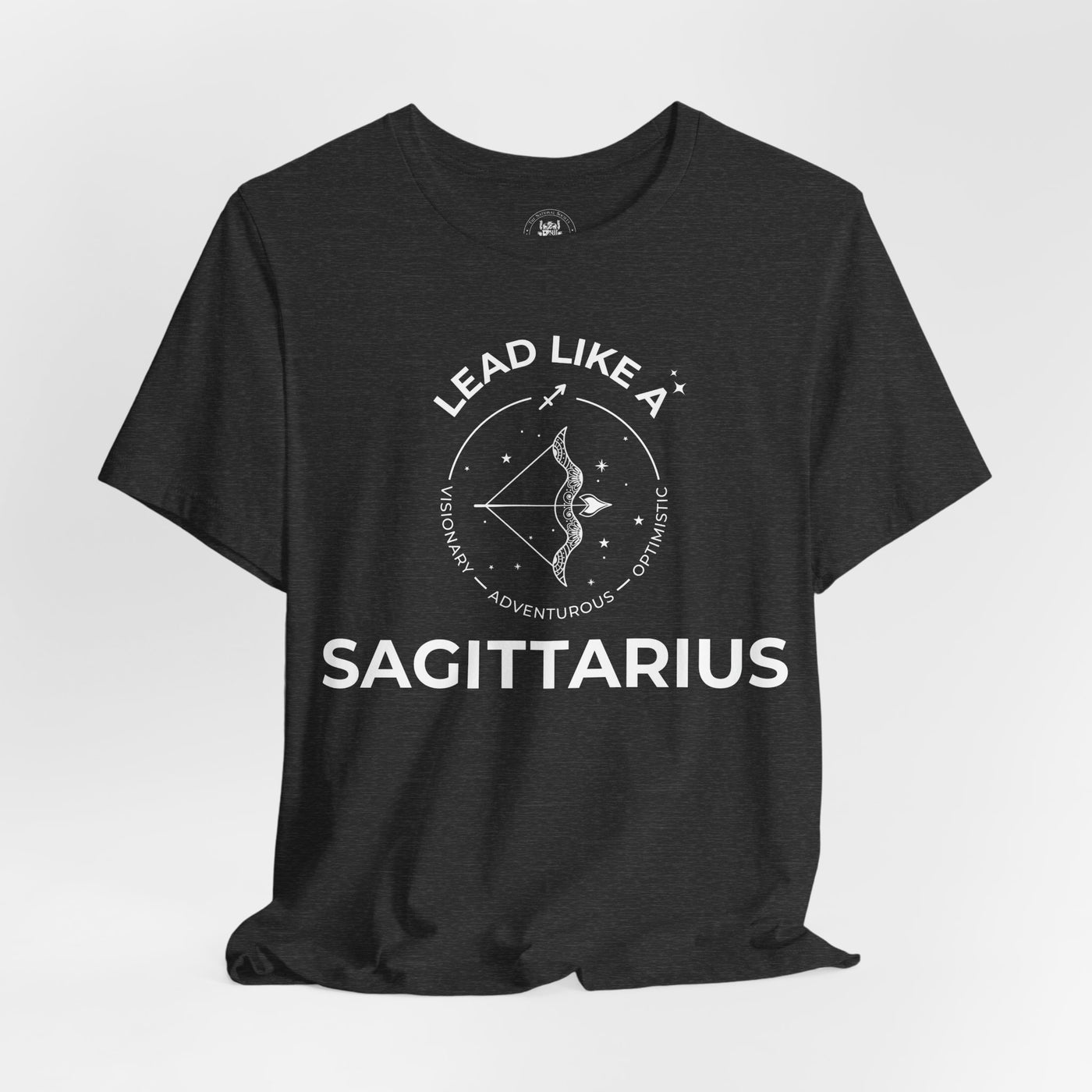 Lead Like a Sagittarius #2 - White on Heather Colors