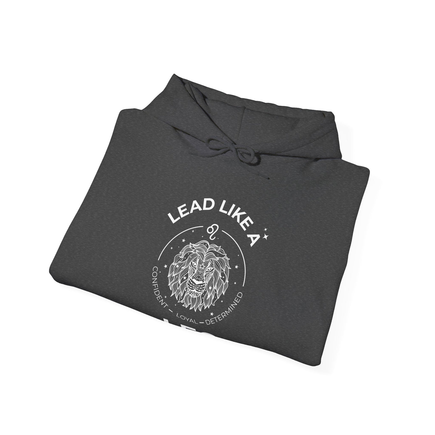LEAD LIKE a Leo #2 - Heavy Hooded Sweatshirt - White/Black