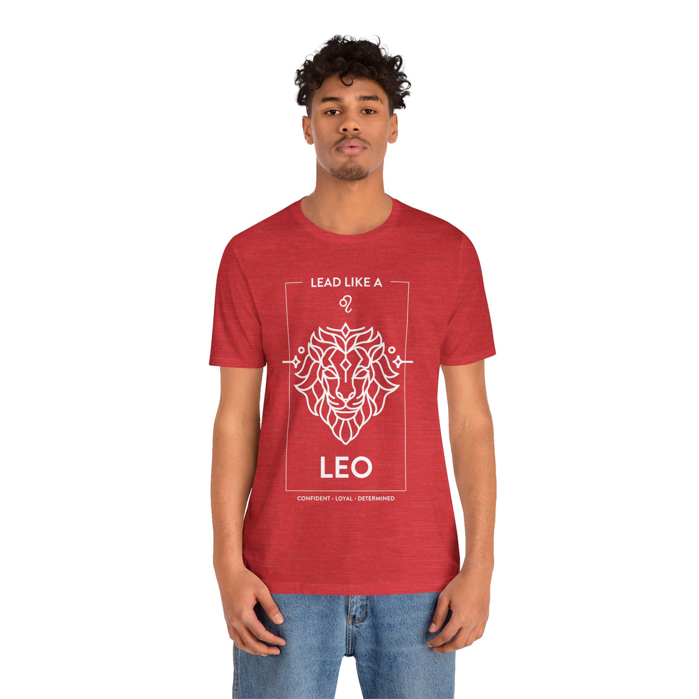 Lead Like a Leo #1 - White on Heather Colors