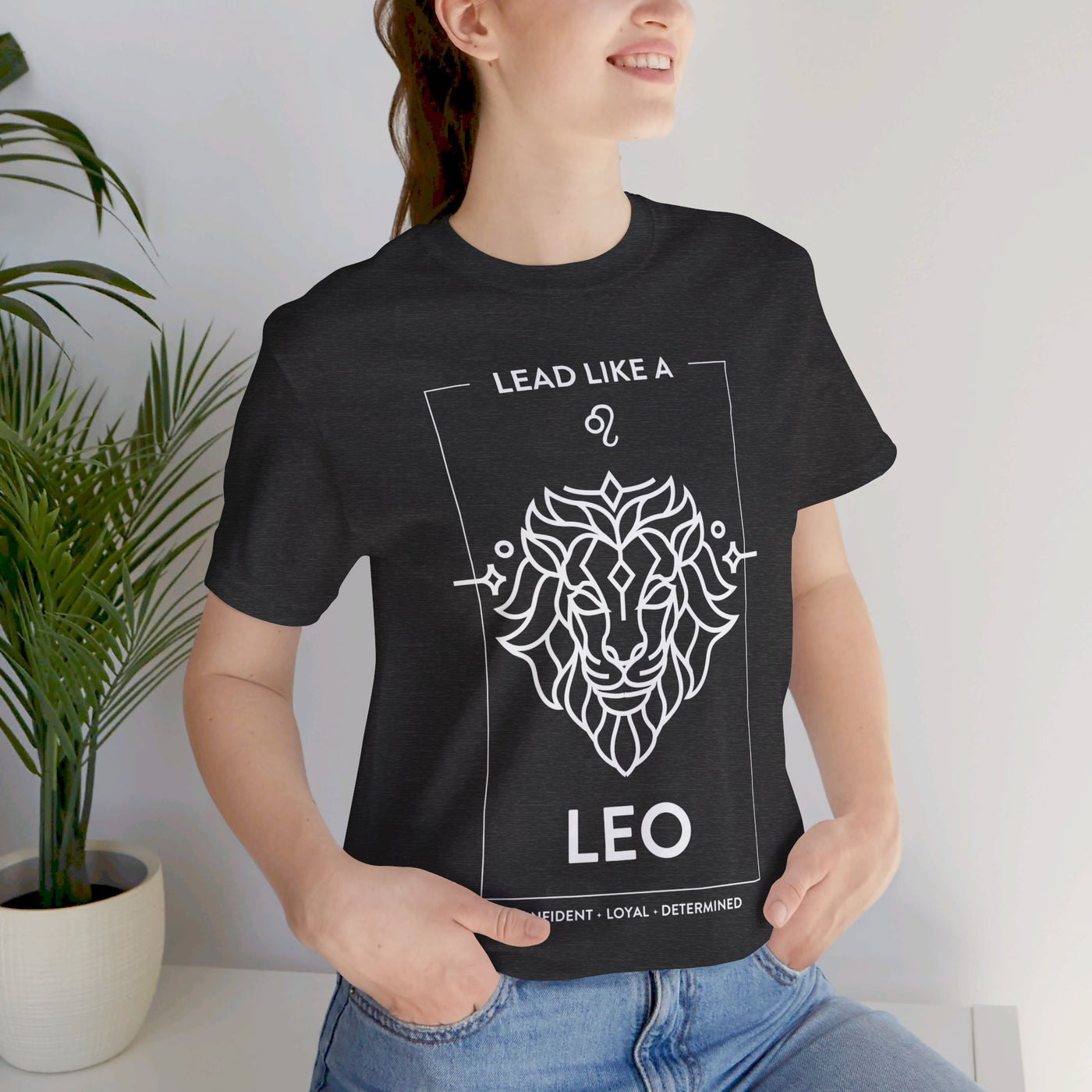 Lead Like a Leo #1 - White on Heather Colors