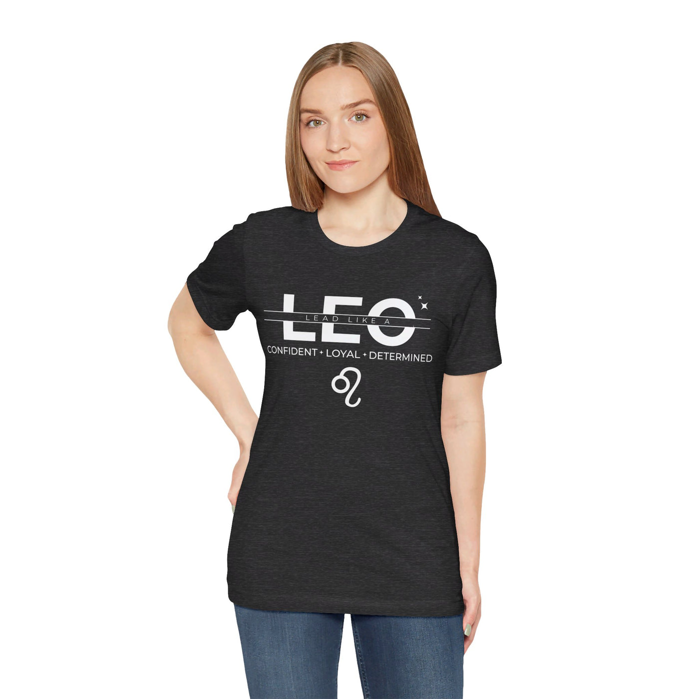 Lead Like a Leo #3 - White on Heather Colors