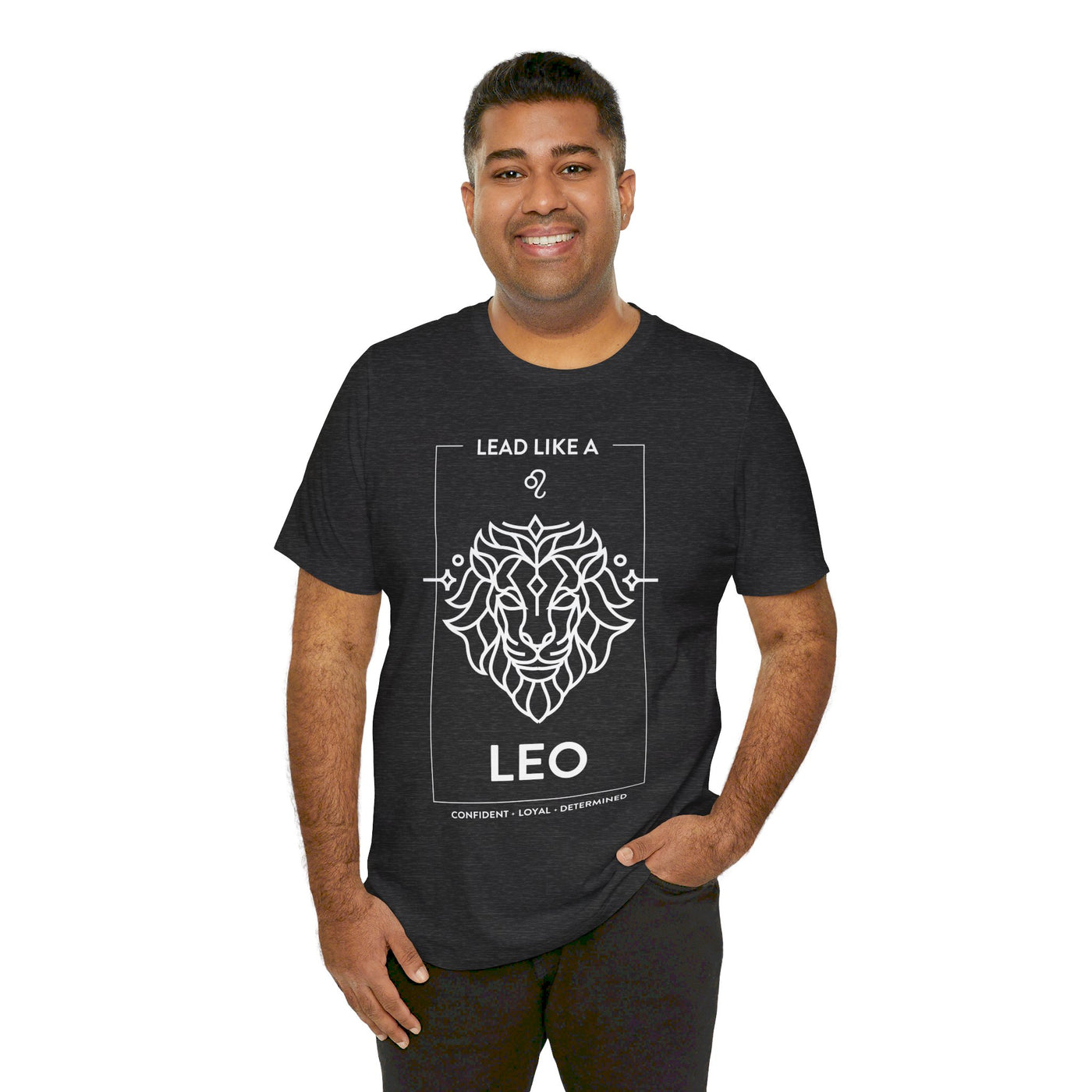 Lead Like a Leo #1 - White on Heather Colors