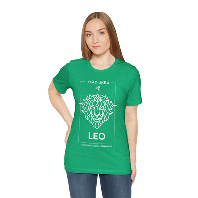 Lead Like a Leo #1 - White on Heather Colors