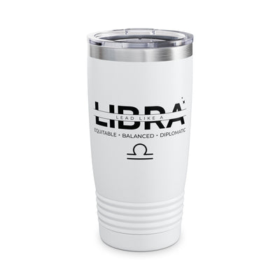 Lead Like a Libra #3 - White Ringneck Tumbler, 20oz