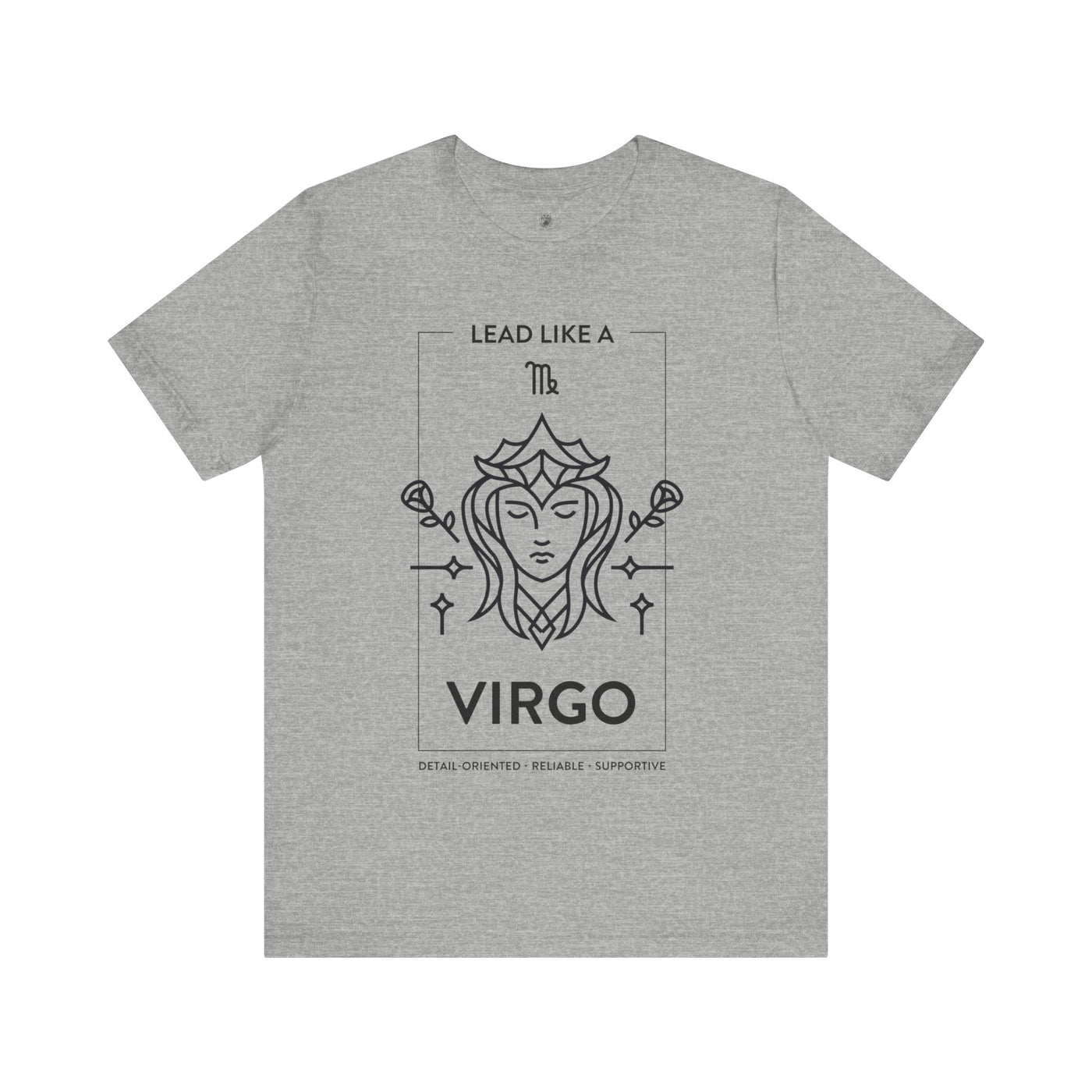 Lead Like a Virgo #1 - Black on Heather Colors