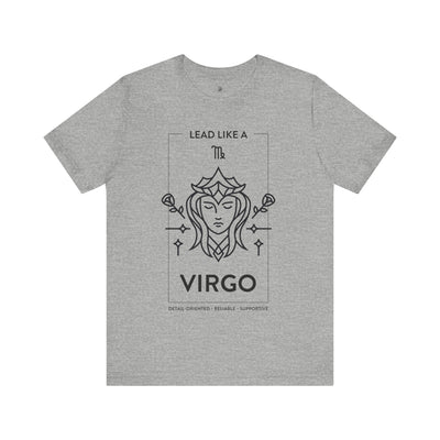 Lead Like a Virgo #1 - Black on Heather Colors