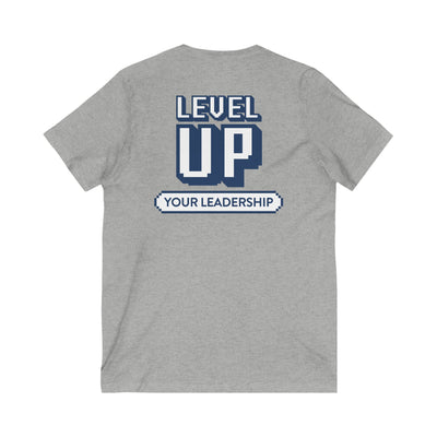 Level Up Your Leadership - Unisex V-Neck Tee